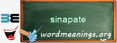 WordMeaning blackboard for sinapate